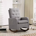 Rocking Chair Nursery,Comfy Indoor Rocking Chair with Side Pocket, Oversized Rocker Glider Recliner for Living Room, Bedroom, Apartment, Small Spaces