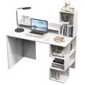 Costway 48 Modern Computer Desk Home Office Workstation w/ Hutch & Storage Shelves