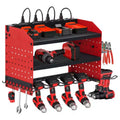 Power Tool Organizer,Drill Holder Wall Mount, Heavy Duty 4-Layer Drill Storage Shelf Loads 400Lbs,8 Drill Holders and Drill Bit Rack,Utility Storage