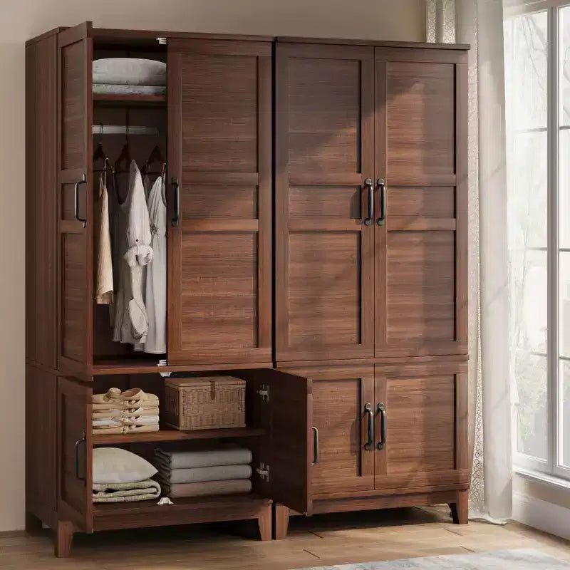 Guardaroba armadio in legno a 4 ante