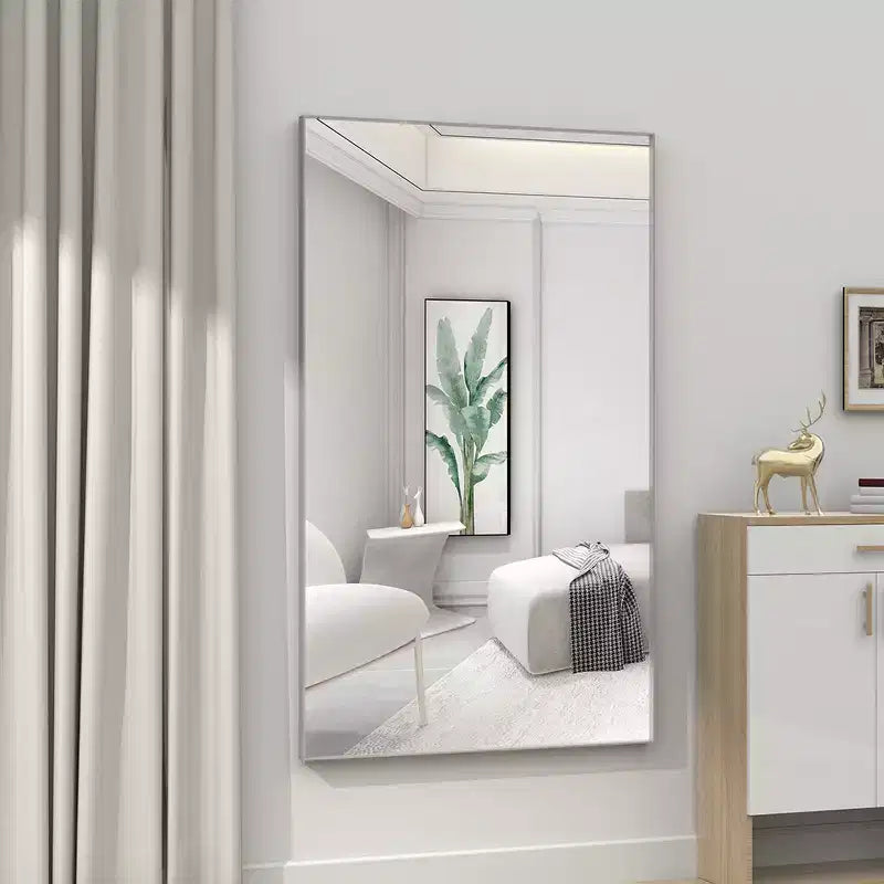Specchio da parete rettangolare 60x36 pollici con cornice in alluminio
