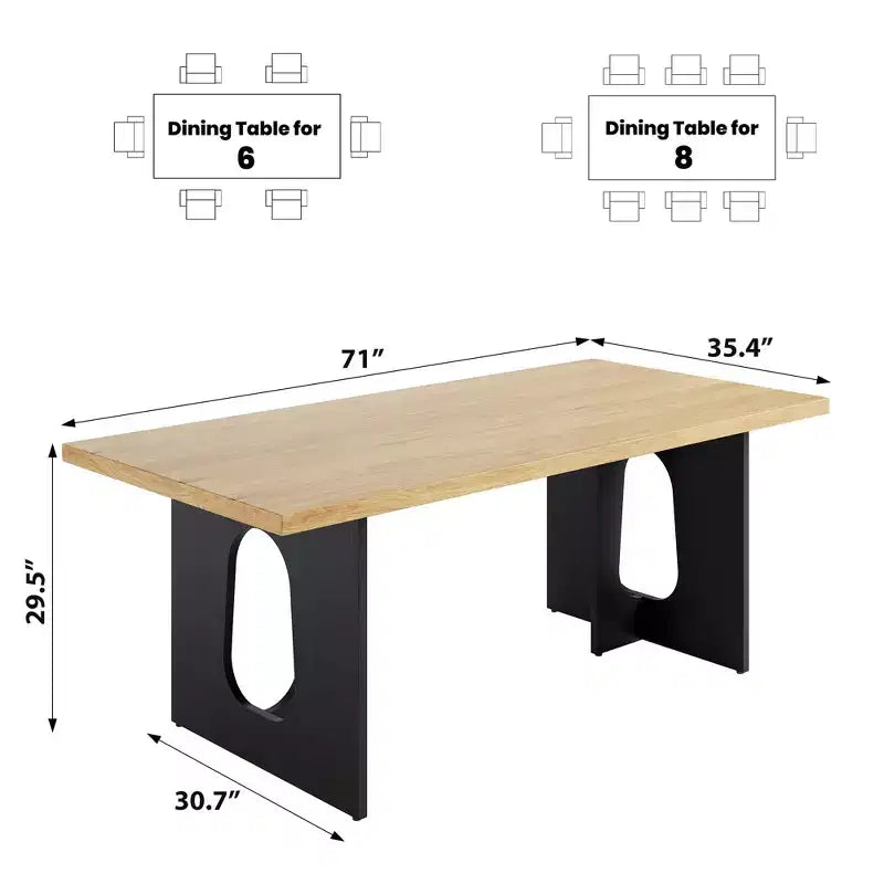 Tavolo da pranzo rettangolare da 180 cm