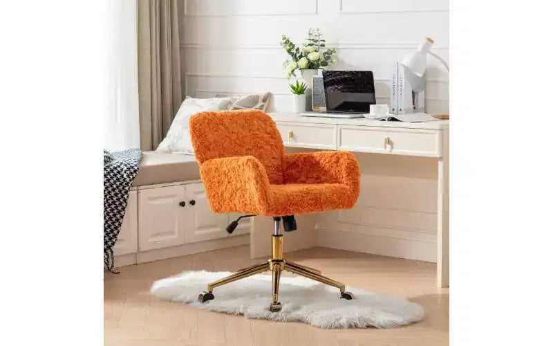 Sedia da Ufficio Ergonomica Regolabile con Sedile Imbottito e Base Girevole