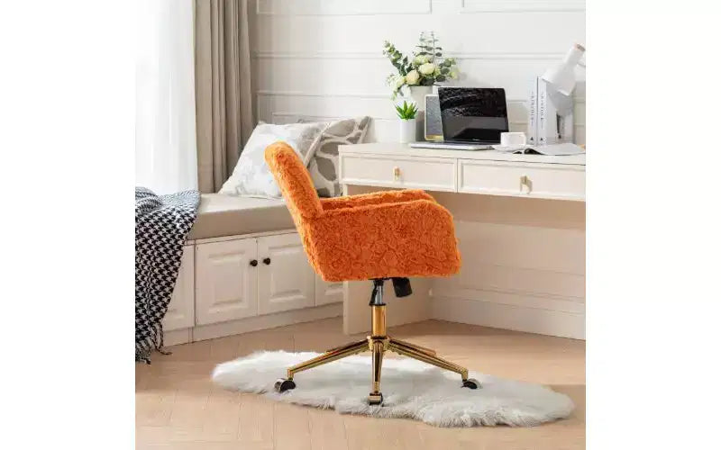 Sedia da Ufficio Ergonomica Regolabile con Sedile Imbottito e Base Girevole