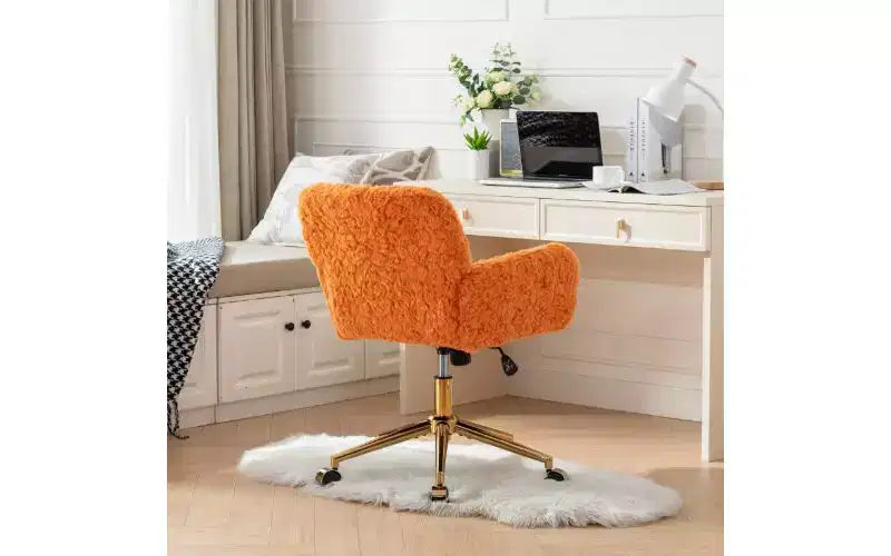 Sedia da Ufficio Ergonomica Regolabile con Sedile Imbottito e Base Girevole