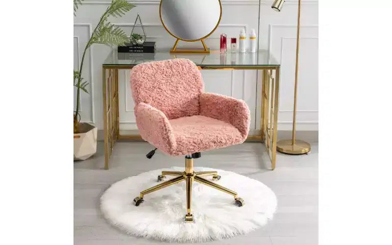 Sedia da Ufficio Ergonomica Regolabile con Sedile Imbottito e Base Girevole
