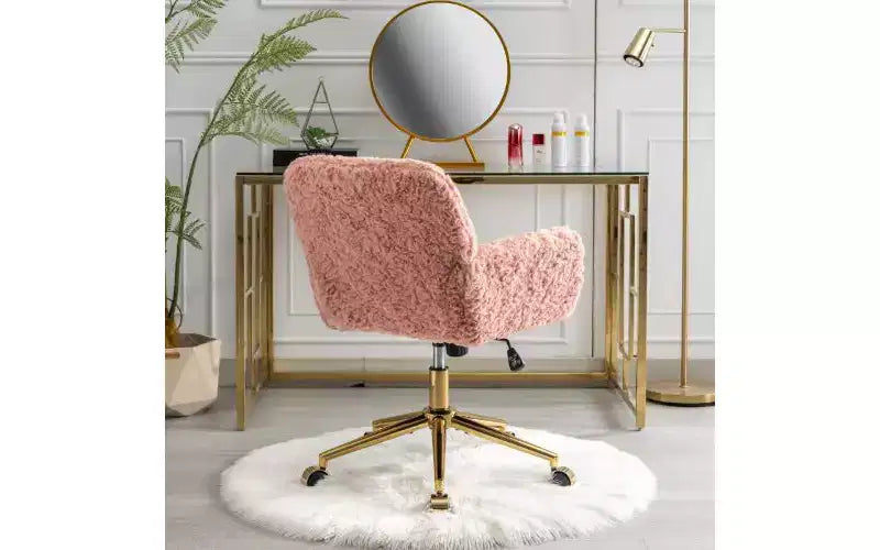Sedia da Ufficio Ergonomica Regolabile con Sedile Imbottito e Base Girevole