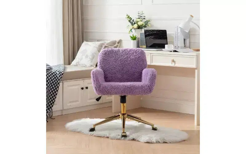 Sedia da Ufficio Ergonomica Regolabile con Sedile Imbottito e Base Girevole