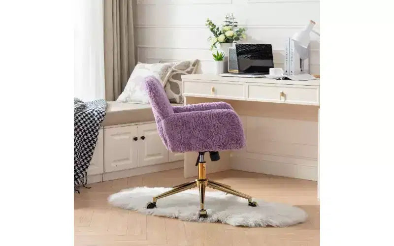 Sedia da Ufficio Ergonomica Regolabile con Sedile Imbottito e Base Girevole