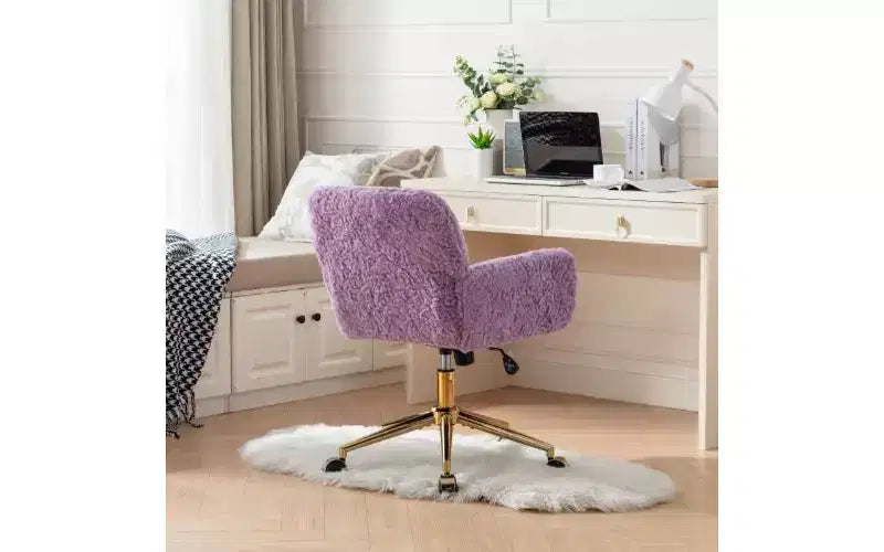 Sedia da Ufficio Ergonomica Regolabile con Sedile Imbottito e Base Girevole