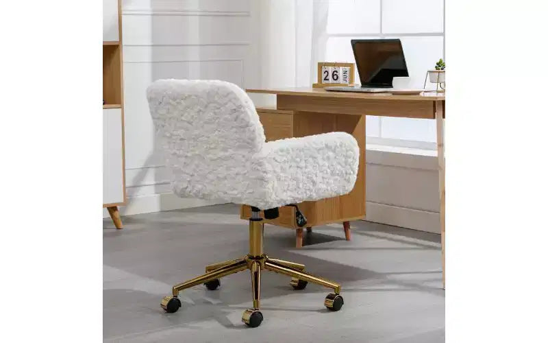 Sedia da Ufficio Ergonomica Regolabile con Sedile Imbottito e Base Girevole