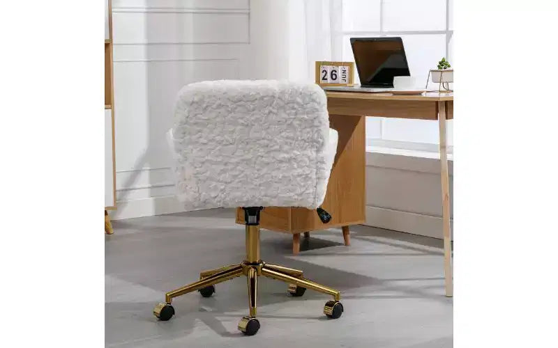 Sedia da Ufficio Ergonomica Regolabile con Sedile Imbottito e Base Girevole