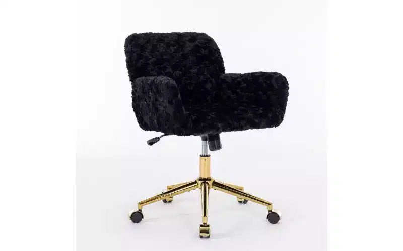 Sedia da Ufficio Ergonomica Regolabile con Sedile Imbottito e Base Girevole