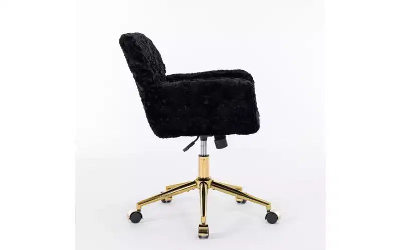 Sedia da Ufficio Ergonomica Regolabile con Sedile Imbottito e Base Girevole