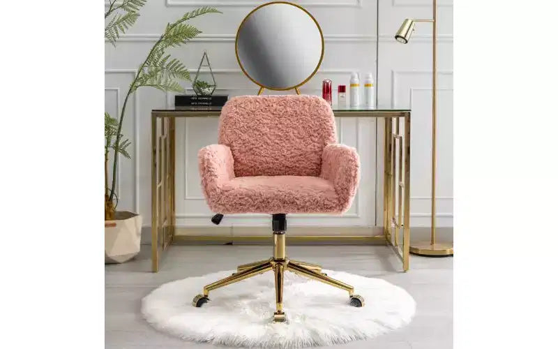 Sedia da Ufficio Ergonomica Regolabile con Sedile Imbottito e Base Girevole