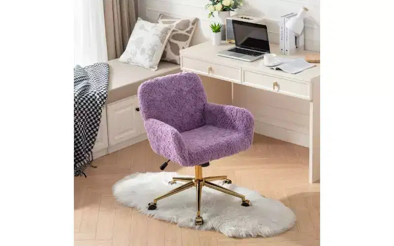 Sedia da Ufficio Ergonomica Regolabile con Sedile Imbottito e Base Girevole