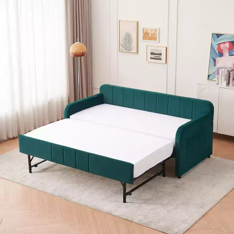 Struttura lettino da giorno imbottito singolo con letto estraibile