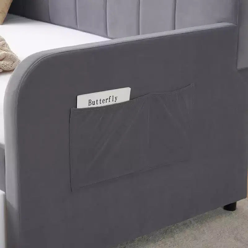 Struttura lettino da giorno imbottito singolo con letto estraibile