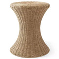Casafield Hourglass Accent Table - Natural, Seagrass Hyacinth Side Table, Woven Boho Wicker End Table for Living Room, Bedroom, Entryway