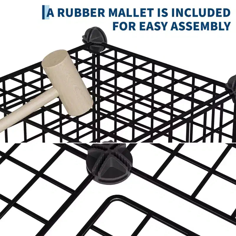 Organizzatore per armadio a 6 cubi in griglia metallica