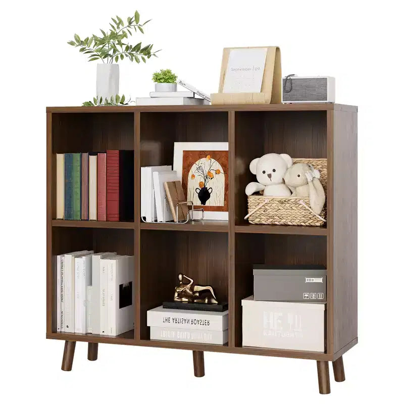 Cube Bookshelf, Storage Organizer Shelf, Freestanding Open Bookcase, Display Cabinet Organizer with Base, for Living Room, Bedroom, Home Office