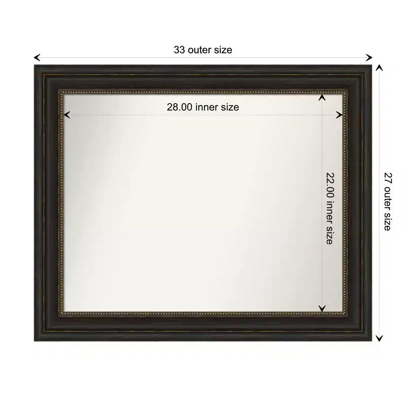 Specchio da parete per bagno Accent Bronze non bisellato