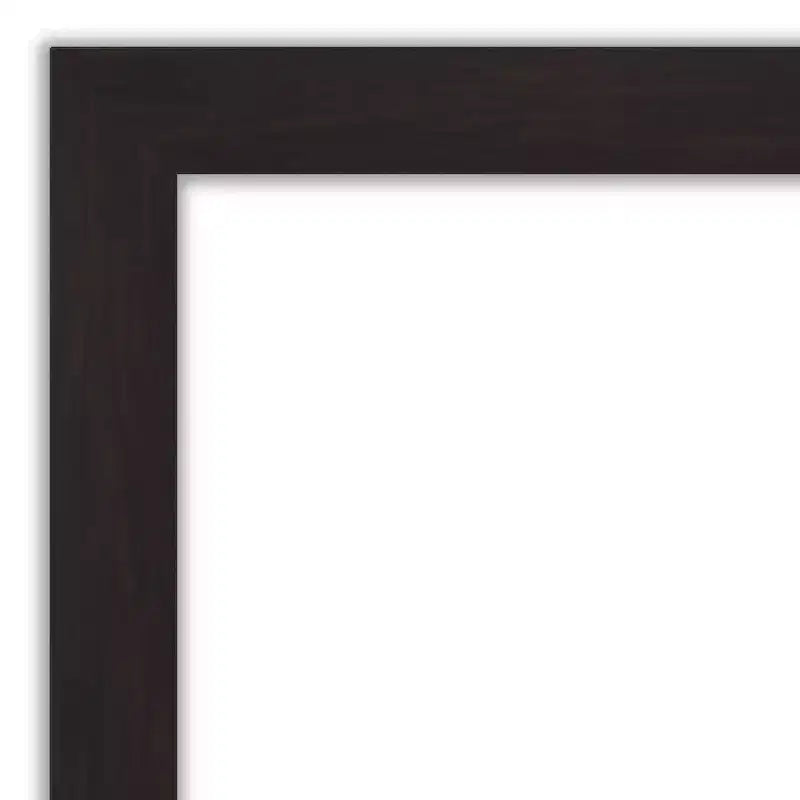 Specchio da parete piccolo smussato per bagno con cornice color espresso