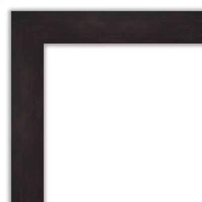 Specchio da parete piccolo smussato per bagno con cornice color espresso