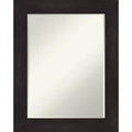 Specchio da parete piccolo smussato per bagno con cornice color espresso