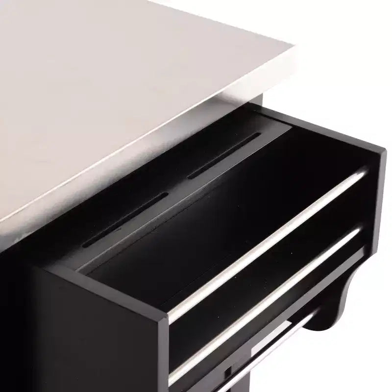 Carrello da cucina su ruote con cassetto e armadietto