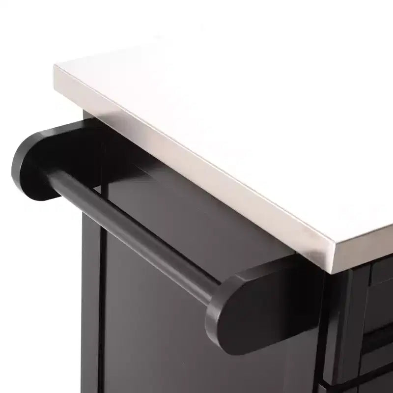Carrello da cucina su ruote con cassetto e armadietto
