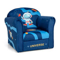 Costway Kids Sofa Toddler Upholstered Armrest Chair with Solid Wooden Frame Navy