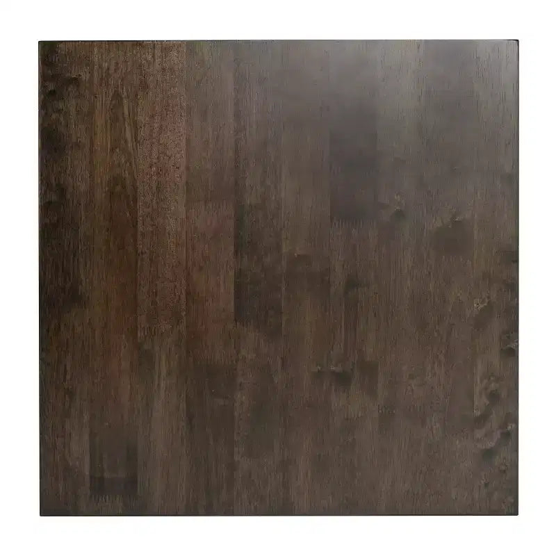 Tavolino laterale con base a cavalletto, in legno massiccio