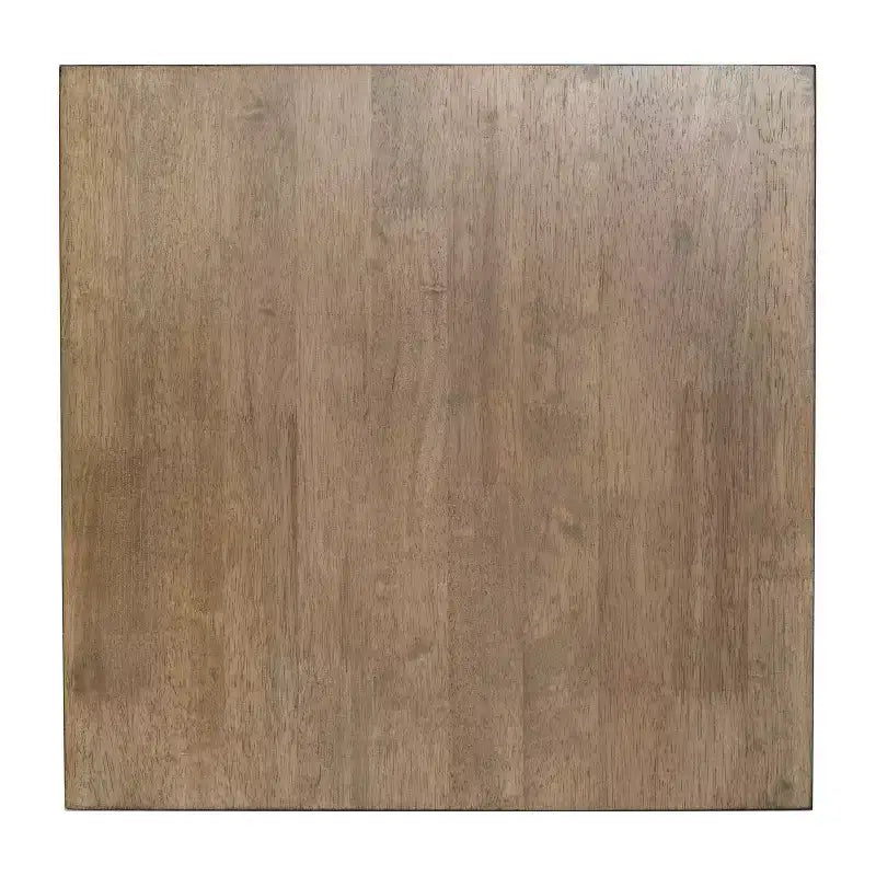 Tavolino laterale con base a cavalletto, in legno massiccio
